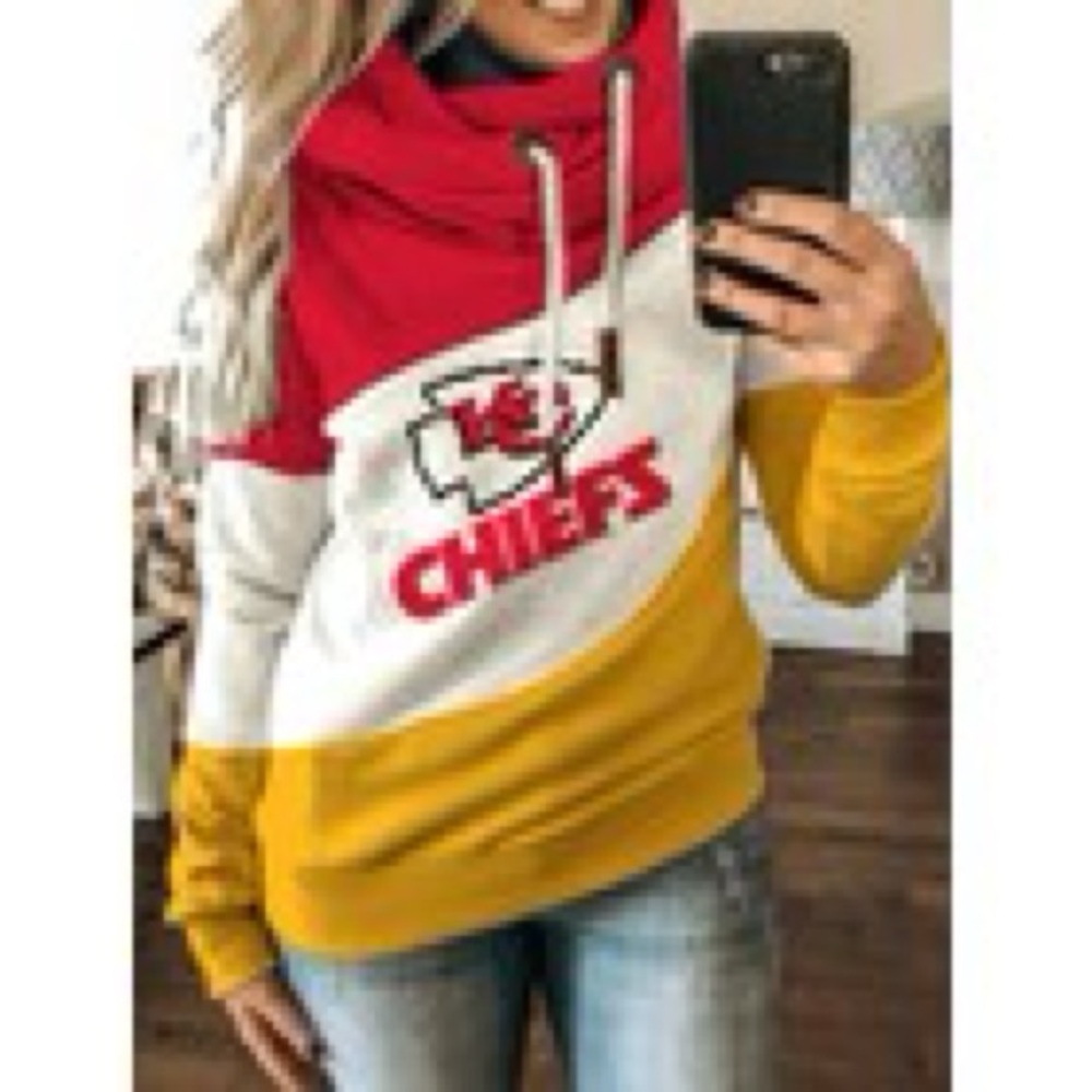 Women's Kansas City Chiefs Colorblock Hoodie